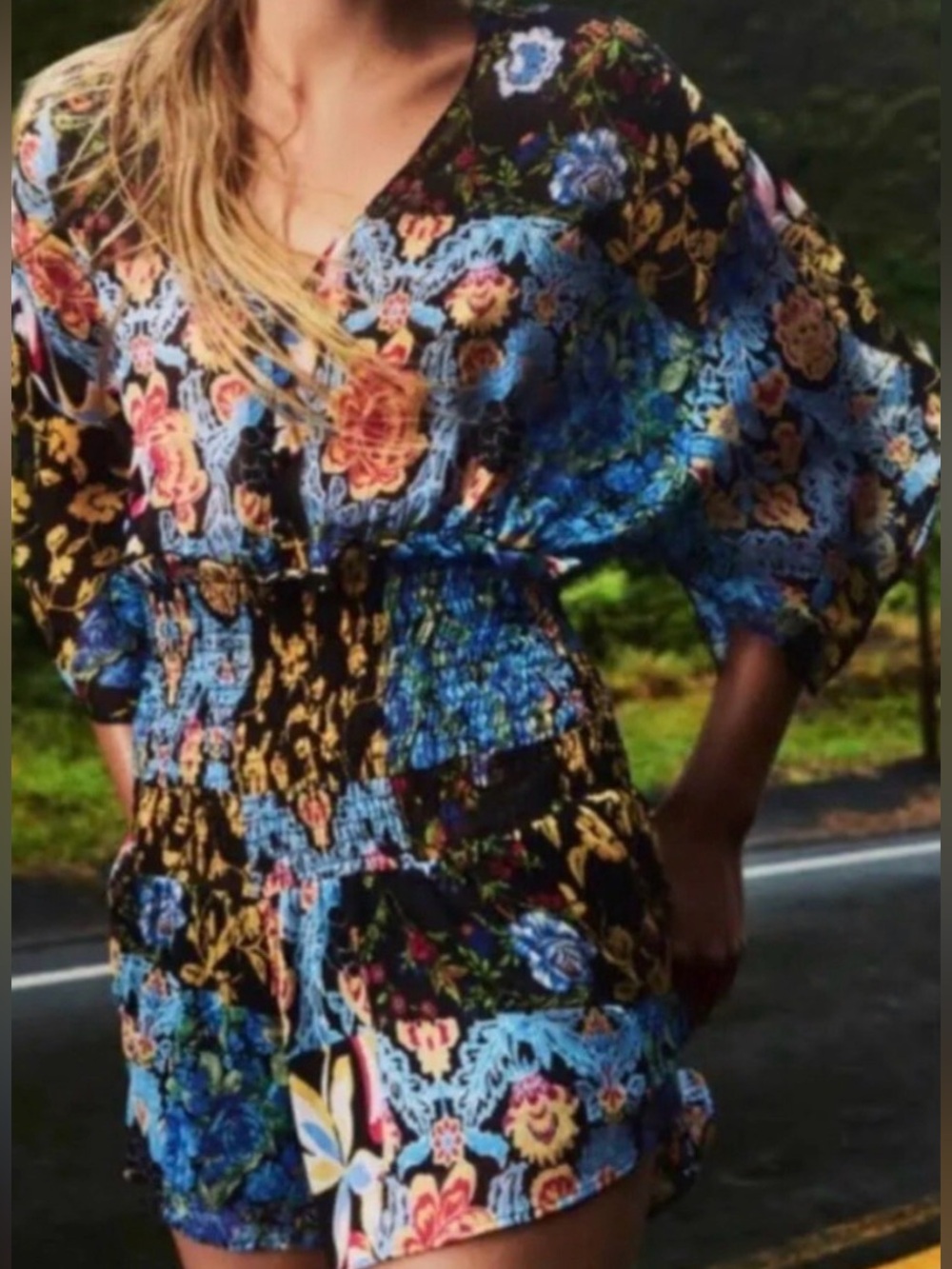 Zara Floral Patchwork Romper
